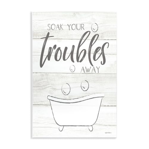 Bathroom Quote Grain Relax, 10 x 15 Inch Mounted Print on Wall Plaque
