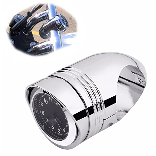 Support d'horloge moto 1.25" anti-vibrations en chrome pour chopper