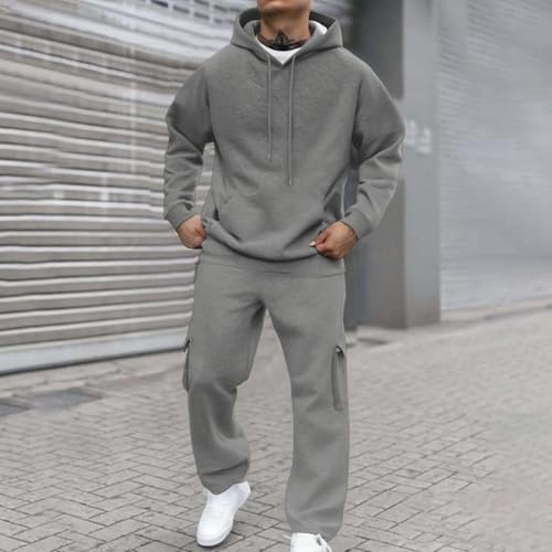 Track Suits Mens 2 Piece Set Sweatsuits Fleece Hoodie and Sweatpants Workout Gym Jogging Sweat Suits Lounge Outfit2