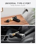 Fanttik Slim V10 Mix Cordless Car Vacuum, 4 in 1 Handheld Air Duster, Color Smart LED Display, 16kPa Suction Power, Cordless Portable Mini Keyboard Vacuum for Car, Office Desk