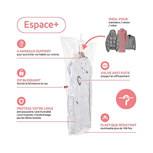 Sacs de rangement sous vide à suspendre Compactor M+L pour placards - 7