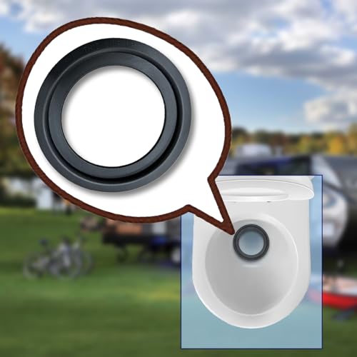 Image of LiXiongBao 3 Pack RV Toilet Seal,Rubber Toilet Flush Ball Seal Gaskets Kit Replacement for Dometic 300 /310 /320 Compare to Part 385311658,Sealed and Leakage(Black)