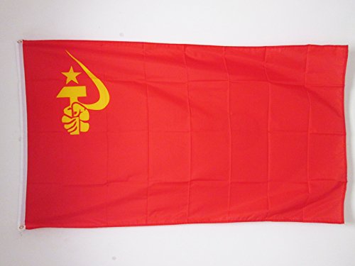 AZ FLAG - Bandera Urss Con Mano - 90x60 cm - Bandera Roja - Comunista – Soviética - Rusia 100% Poliéster Con Ojales de Metal integrados - 50g - Colores Vivos Y Resistente A La Decoloración