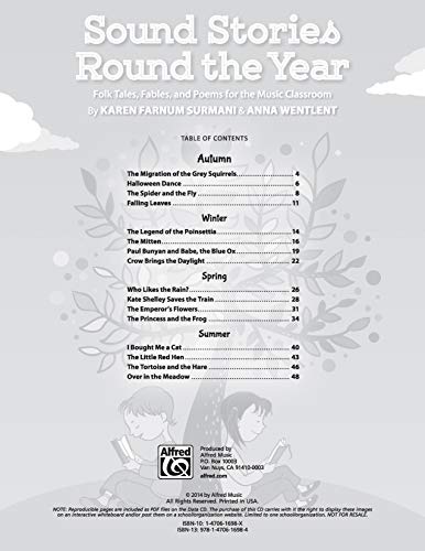 Sound Stories Round the Year: Folk Tales, Fables, and Poems for the Music Classroom, Book & Online PDF - Image 2