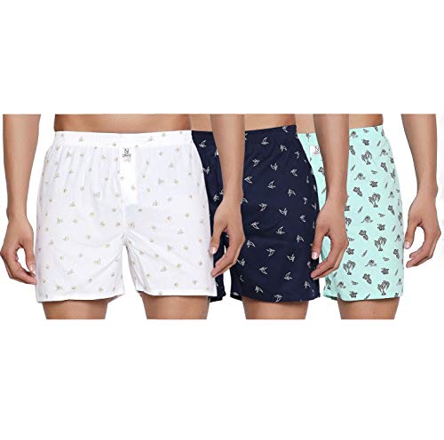 Image of Longies Men's Cotton Printed Regular Boxer Shorts