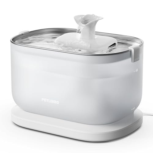 PETLIBRO Katzenbrunnen, Trinkbrunnen für Katze mit kabelloser Pumpe, 2.5L Dockstream Katzenbrunnen Edelstahl, 23dB ultraleise, 2 Trinkmodi, Einfache Reinigung, BPA-Frei Katzen Trinkbrunnen PETLIBRO Katzenbrunnen, Trinkbrunnen für Katze mit kabelloser Pumpe, 2.5L Dockstream Katzenbrunnen Edelstahl, 23dB ultraleise, 2 Trinkmodi, Einfache Reinigung, BPA-Frei Katzen Trinkbrunnen