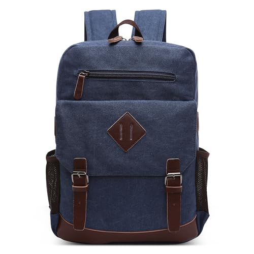 DEEVORCA Vintage Uomo Zaino Moda Tela Grande 17.3 Pollici PC...