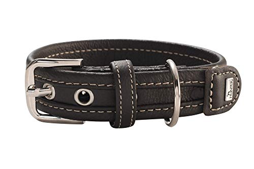 HUNTER MADEIRA SPECIAL Hundehalsband, Leder, griffig, anschmiegsam, 50 (S-M), braun