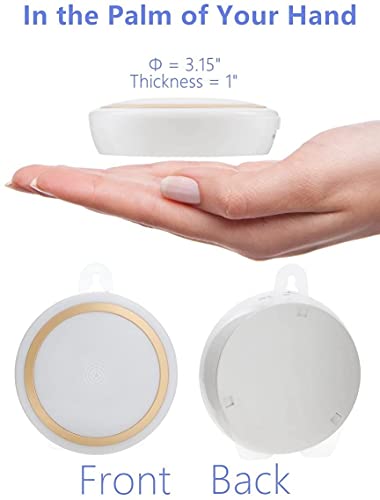 Rtsu Rechargeable Touch Light With Timer, Dimmable Kids Baby Nursery Night Light Lamp, Wireless Stick-On Anywhere Led Push Tap Light For Closet Cabinet, Brightness Memory, Warm White Light #TOP5