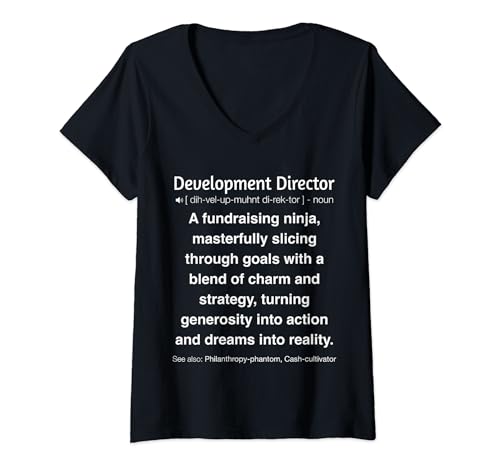Mujer Director de Desarrollo Divertido Camiseta Cuello V