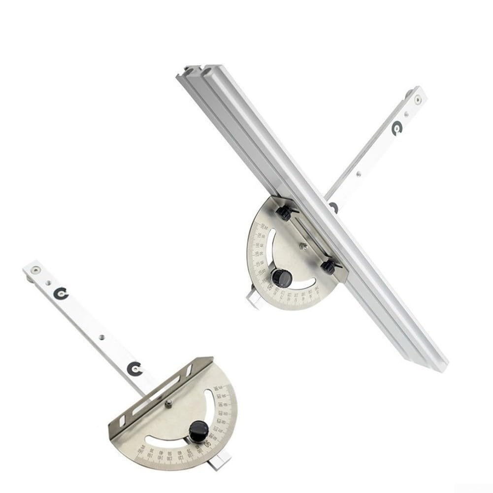 Holzbearbeitung Tischsäge, Einstellbares Winkellineal Gehrungslehre Set, mit Spurstop-Rückseite, Aluminiumoxid-Schienen, Führung für verschiedene Schnittwinkel (B)