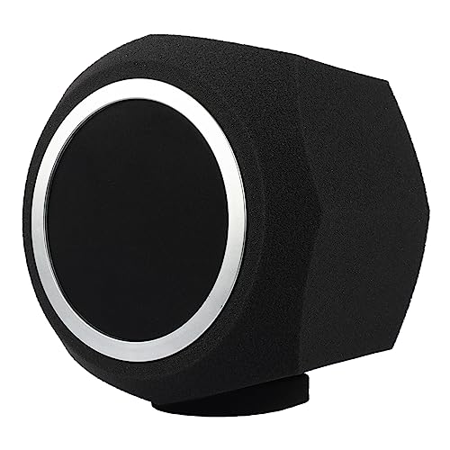 Solinder Micrófono de condensador para parabrisas de estudio, condensador, parabrisas, espuma absorbente de sonido, cubierta de espuma para micrófono, cubierta antiviento, filtro de pop, grabación