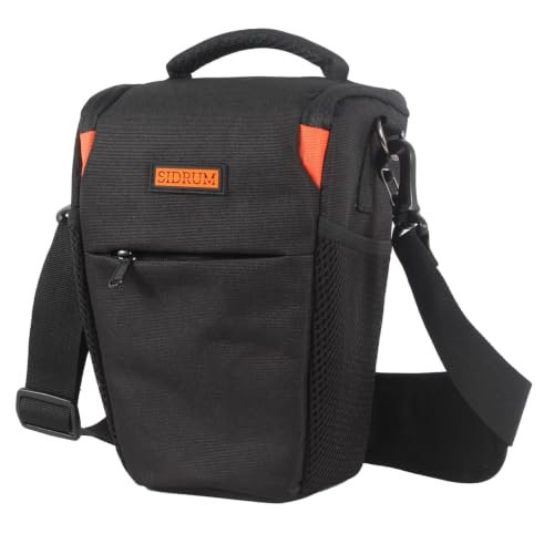 Image of D2 DSLR Camera Bag, Camera Case with Adjustable Shoulder Strap, Compatible for Nikon, Canon, Sony Cameras - Waterproof - Anti Shock (Orange)