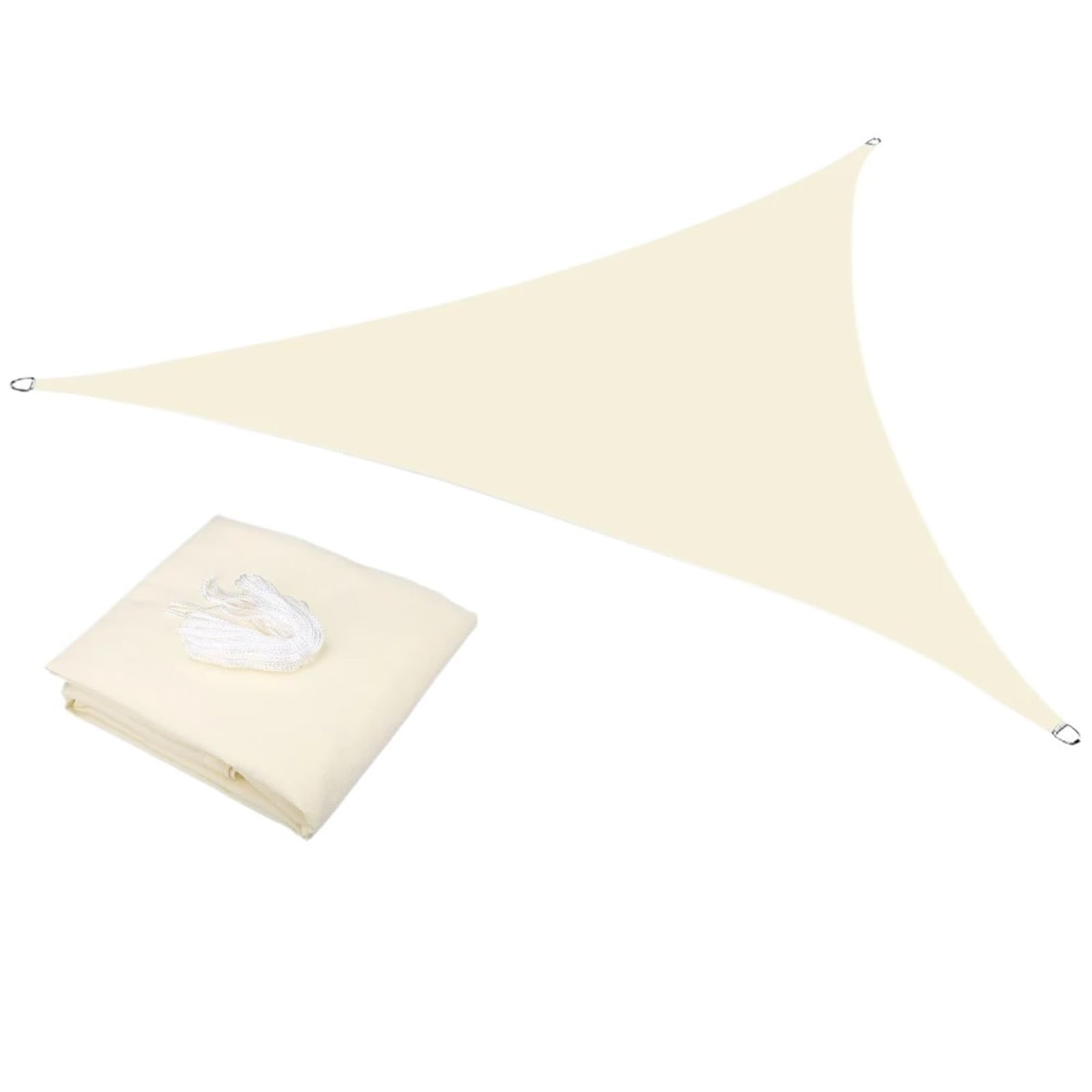 Voile d'ombrage triangulaire imperméable 3.6m auvent protection UV jardin pelouse