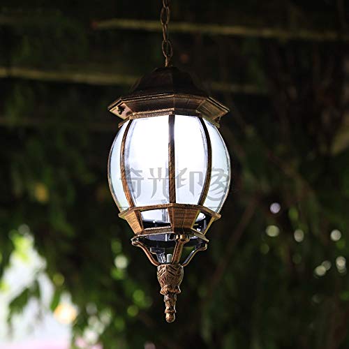 Lustre extérieur en aluminium de prestige et verre style lanterne