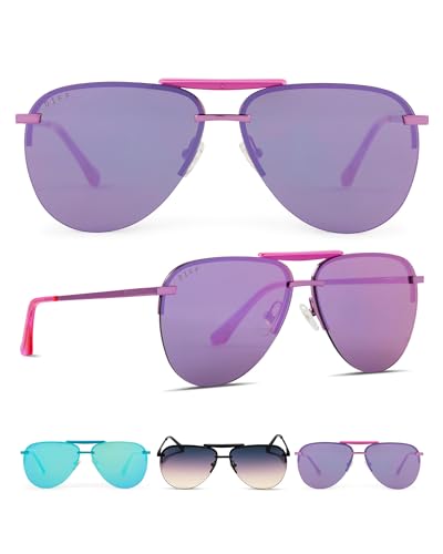 DIFF Tahoe Pink Aviator Sunglasses