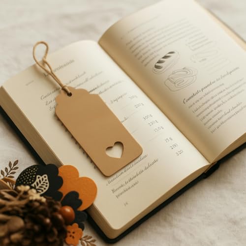 Geschenkanhänger 50 Stück Blanko Braune Papieranhänger mit Schnur 6x 5 cm für Hochzeitsgeschenke Geburtstag Weihnachten [ Weihnachtsbaum ]