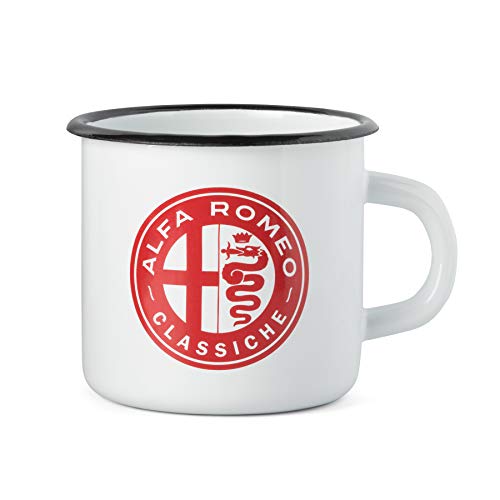 FCA 6002350388 Mug Alfa Romeo Blanc avec Blason Rouge 350 ML
