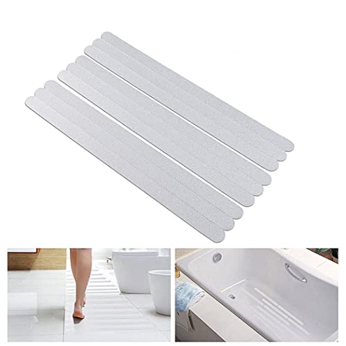 ZAHRRAMARI Pegatinas Antideslizantes para el baño - Pegatinas Autoadhesivas - Tiras Antideslizantes Transparentes - Pegatinas para el baño, escaleras, Ducha etc. 9 Piezas de 38 cm * 2 cm Cover