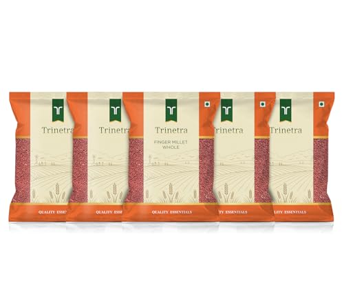 Image of Trinetra Ragi Sabut (Finger Millet Grain) | Calcium-Rich Healthy Millet for Everyday Use | 5 kg (5 x 1kg)