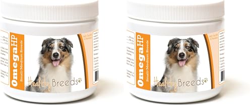 Image of Healthy Breeds Australian Shepherd Omega HP Fatty Acid Skin and Coat Support Soft Chews 60 Count (Pack of 2)