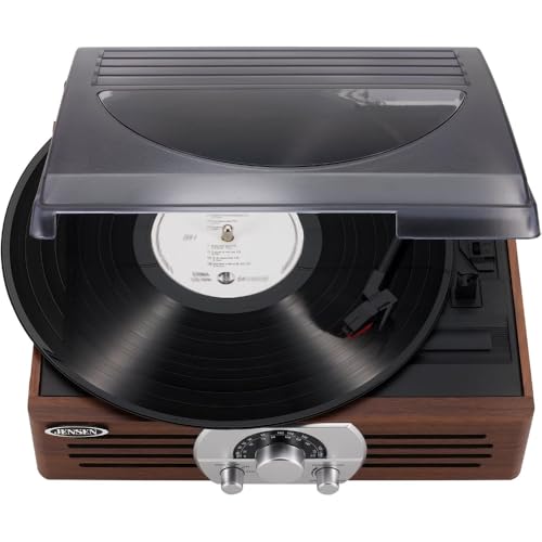 Jensen JTA-222 3 Speed Stereo Turntable with AM/FM Stereo Radio Consumer Portable Electronics/Gadgets - Les Beatles, Paul McCartney, John Lennon, RIngo Starr, George Harrison Jensen JTA-222 3 Speed Stereo Turntable with AM/FM Stereo Radio Consumer Portable Electronics/Gadgets – Image 3
