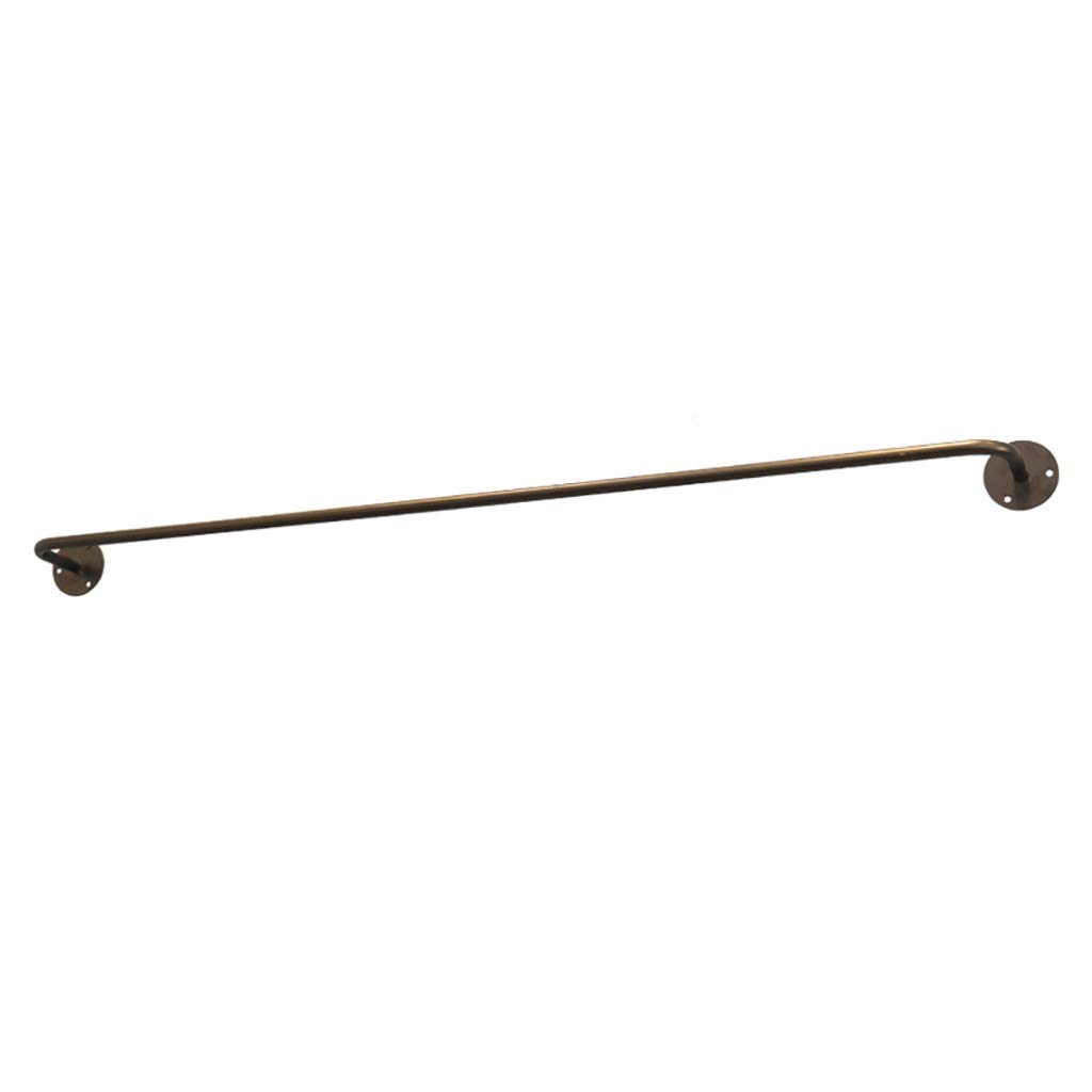 HPTHLY Wall Clothing Display Rod,Hanging Storage Garment Rack,Commercial Clothes Rod,Iron Towel Rack Length 80Cm,100Cm,120Cm (Black-100Cm)