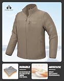 Pioneer Camp Męska kurtka polarowa Full Zip Outdoor Polar lekka wiatroszczelna kurtka z zamkiem błyskawicznym, khaki, L