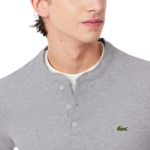 Lacoste Men's Regular Fit Long Sleeve Waffle Henley2