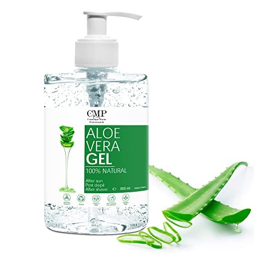 Gel Puro de Aloe Vera 100% Natural. Potente Hidratante, Suavizante & Calmante de la Piel. Después de la Cera, Depilación, Afeitado y Después del Sol - Aloe Post Care - 500 ml