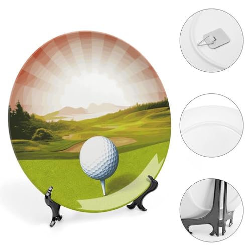Plato decorativo Golf Sport de porcelana de 6 pulgadas miniatura 4