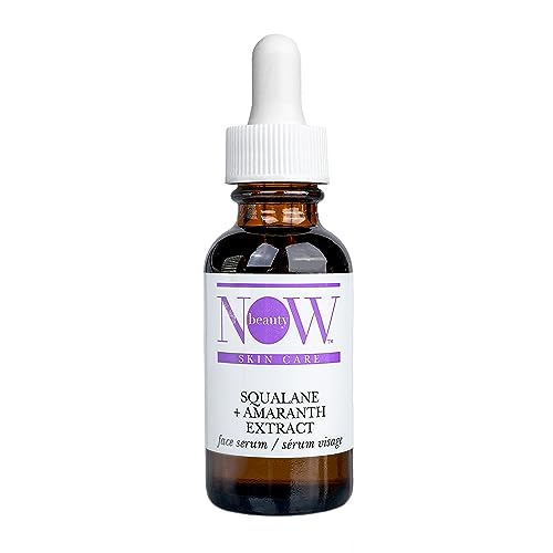 NOW BEAUTY Squalane & Amaranth Extract Face Serum, Pore Minimizer for face, Skin Brightening Face Oil