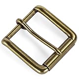 TYWestyles 1.5 inch Belt Buckle Single Prong Solid Antiqued Brass for Men Women Belt