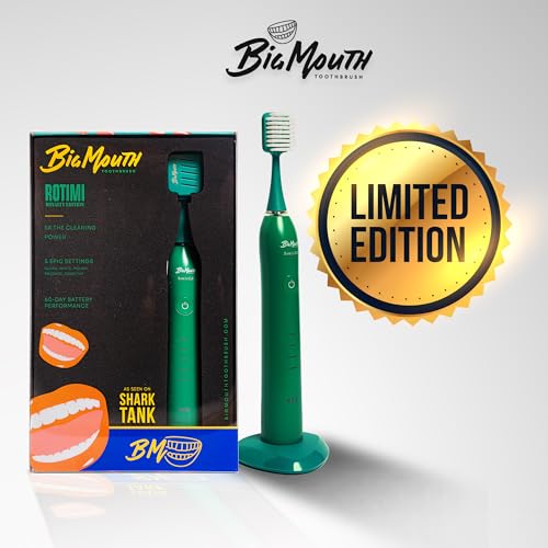 BIG MOUTH TOOTHBRUSH Dr Bobbi Electric Toothbrush for Adults Ultrasonic Rechargeable Toothbrush with 5 Cleaning Modes & 2-Minute Smart Timer Retains 42-Day Battery Travel-Ready Design – (Green) - Image 7