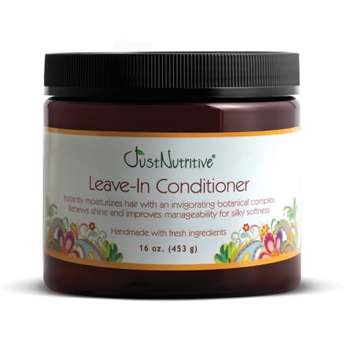 Just Nutritive Leave in Conditioner/Multitasking Leave In for All Hair Types/Pure ingredients fight frizz split ends and creates radiant healthy shine