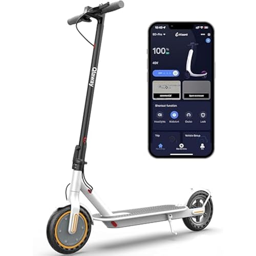 Qlaway 8.5" E Scooter for Adults 19/20 MPH 350/500W Motor 187.2/288.6/444WH Battery, Motorized Scooter Up to 22 Miles Range, Foldable Bearing 265 LBS/APP Control