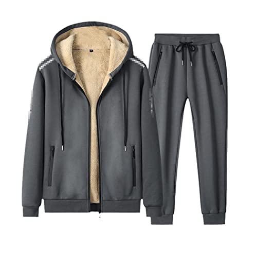 Sweat à capuche polaire homme gris XXXXL pour le sport hivernal