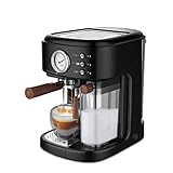 KNOKR Vollautomatische Cappuccino Latte 19 Bar 3-in-1 Kaffeemaschine, automatische heiße Milchaufschäumkapseln und frisch gemahlener Kaffee H8A (Farbe: H8A, Größe: UK)