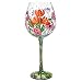 Designs by Lolita “Spring Bling” Hand-painted Artisan Super Bling Wine Glass, 22 oz.