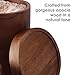 Rachael Ray Pantryware Wood Salt Cellar Stacking Set / Wood Salt Box Stacking Set3 piece, Brown