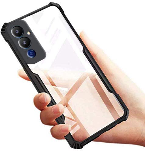Image of A rtistque Clear Hard Transparent Back Cover for Tecno Pova 4 | Case Acrylic Armor | Anti-Drop | Shockproof TPU Edge | Tecno Pova 4 Back Cover - Green