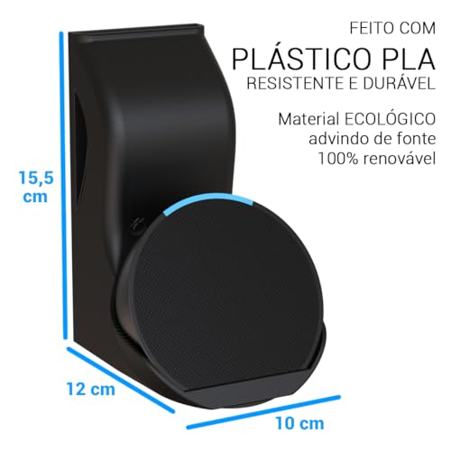 Suporte de Tomada para Alexa Echo Pop Amazon Som Parede