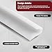 J-Shape RV Rain Gutter,PVC Plastic Drip Guides,For Cars, Vans, Caravans, Roof Rainwater Diversion Strips, Flexible J-Shaped Decorative moldings(16 ft, White)