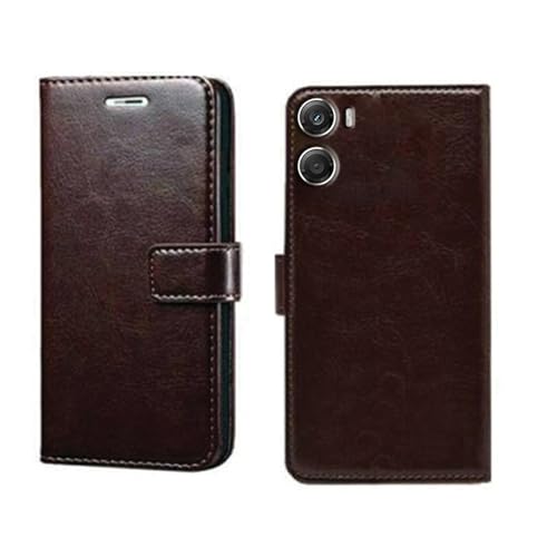 Image of amazon basics Moto G06 Power 5G Flip Cover | Card Pockets Wallet & Stand | Flip Cover for Moto G06 Power 5G (Coffee)