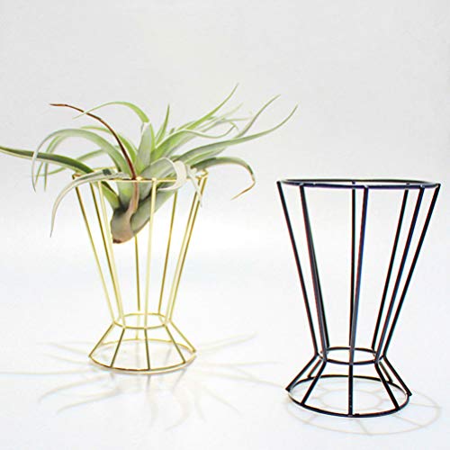 Yardwe 1 peça de suporte para plantas aéreas, base de metal para exibição de plantas de ar e mesa pa
