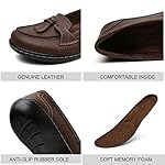 Maichal Loafers for Women Slip On Comfort Leather Tassel Dress Shoes - Image 5