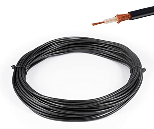 Vecys RG174 RF Coaxial Cable Negro 50 Ohm 32.8FT/10M