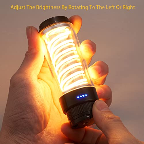 3Hq Camping Lantern Rechargeable With Warm Light, 7 Modes To Adjust Brightness Flashlight Lantern Combo For Outdoor And Indoor #TOP2