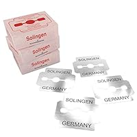 SCHWERTKRONE® Hornhauthobel Klingen [MADE IN SOLINGEN - GERMANY] - Hornhaut Hobel Klingen - Hornhauthobel Ersatzklingen - Professionelle Klingen mit Premium Qualität - Einzeln verpackt (30 Stück)