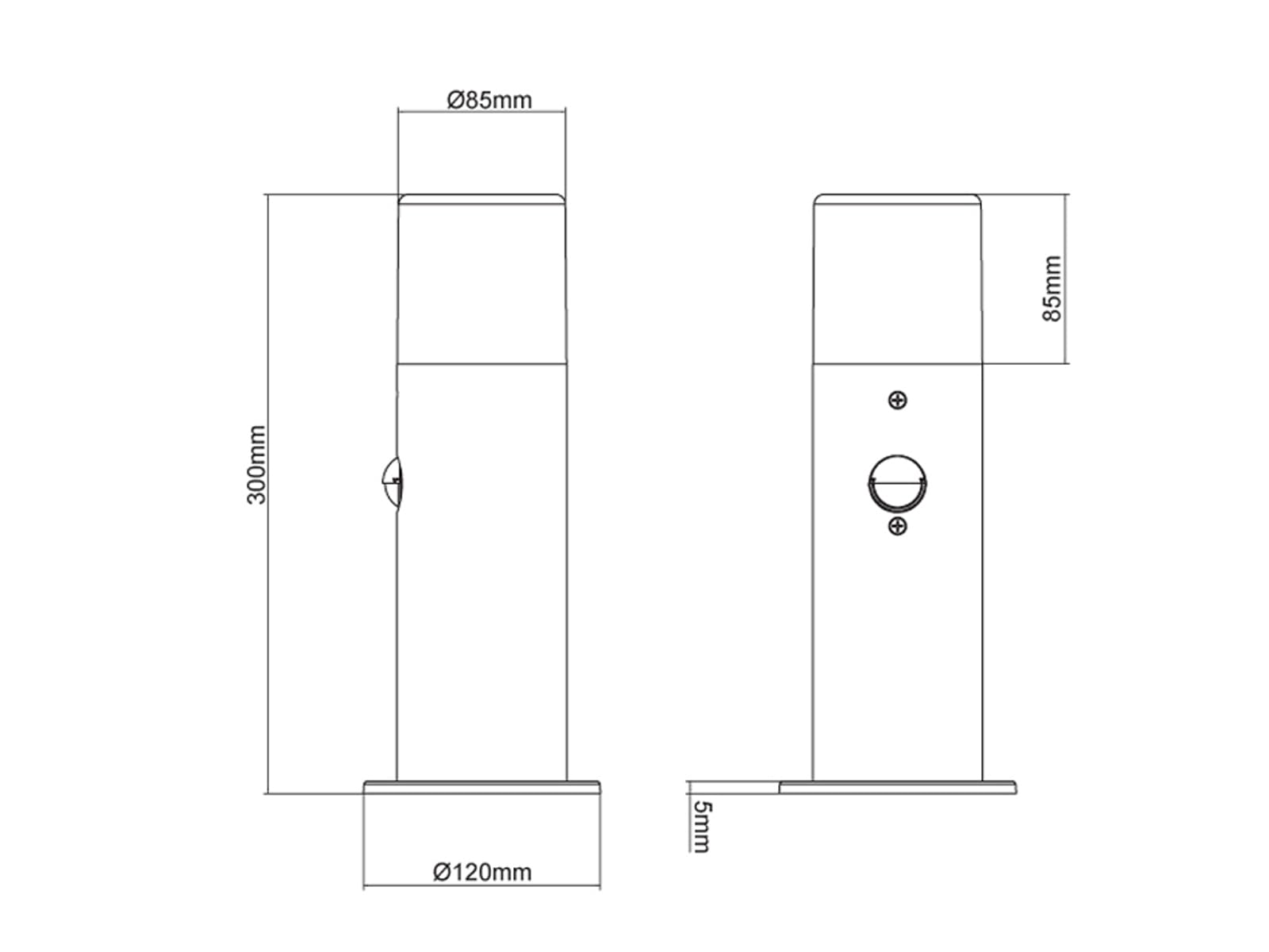 Trio Leuchten Hoosic 522260142 zewnętrzna lampa drogowa, aluminium, antracyt/biała, czujnik ruchu